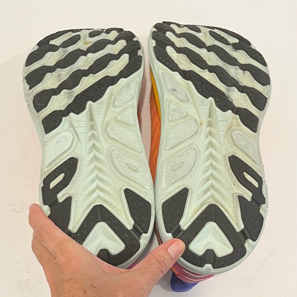 HOKA One One Clifton 8 Running Shoes Sneakers Coral Orange Women’s Size 10.5 B - Picture 11 of 12